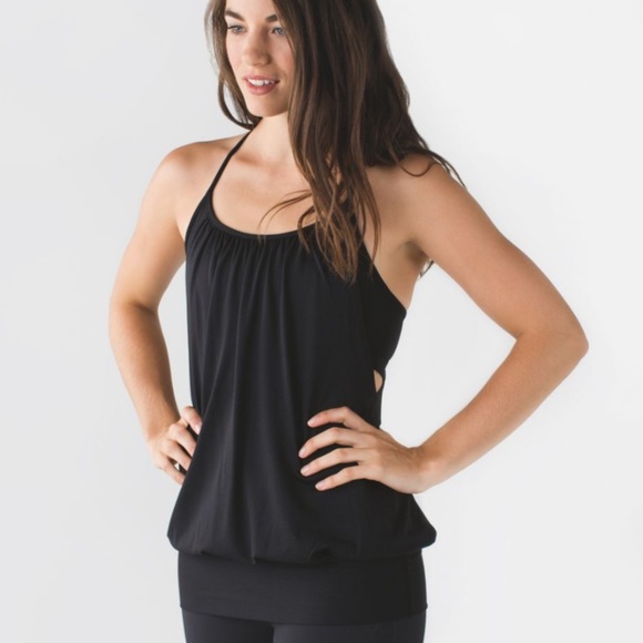 lululemon athletica Tops - Lululemon No Limits tank with built in bra black